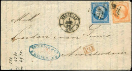 Let DESTINATIONS - N°14A Et 16 Obl. PC 1896 S. LAC De Marseille à AMSTERDAM 12/59, TB - 1849-1876: Période Classique