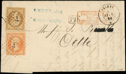 Delcampe - Let POSTE MARITIME - N°21 Et 23 Obl. ANCRE S. LAC De Constantinople, Càd PELUSE 4/2/64, Arr. CETTE 11/2, Superbe - Maritieme Post