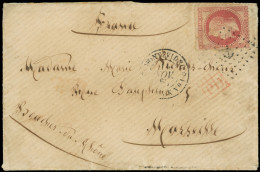 Let POSTE MARITIME - N°32 Obl. ANCRE S. Env., Càd MONTEVIDEO PAQ FR. K N°1 5/11/69, Ind. 24, TB - Poste Maritime