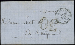 Let LETTRES ET OBLITERATIONS D'ALGERIE - Càd T24 AIN-TEMOUCHEN 17/3/63, Ind. 21, S. LSC, Taxe 30 DT, Arr. Mostaganem, TB - 1849-1876: Période Classique