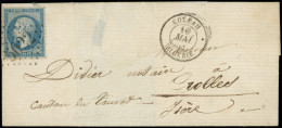 Let LETTRES ET OBLITERATIONS D'ALGERIE - N°22 Obl. GC 5022 S. LSC, Càd COLEAH 16/5/63, TB - 1849-1876: Période Classique