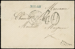 Let LETTRES ET OBLITERATIONS D'ALGERIE - Càd CONTANTINE 29/6/73 S. Env., Taxe 40 DT, Griffe Bleue MILAH, TB - 1849-1876: Klassik