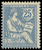 ** EMISSIONS DU XXe SIECLE - 127   Mouchon Retouché, 25c. Bleu, TB - Unused Stamps