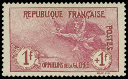 * EMISSIONS DU XXe SIECLE - 154   1ère Série Orphelins,  1f. + 1f. Carmin, Bon Centrage, Infime Ch., TTB - Unused Stamps