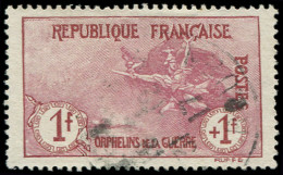 EMISSIONS DU XXe SIECLE - 154   1ère Série Orphelins,  1f. + 1f. Carmin, Obl., TB - Used Stamps