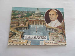 ROMA ROME ( ITALIA ITALIE ITALY )  SALUTI DA SAN PIETRO  PIAZZA  VISTA GENERAL  AVEC LE PAPE 1965 - San Pietro