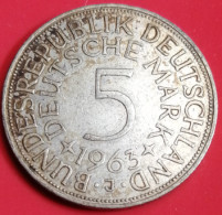 5 Mark RFA 1963 J (Hambourg) - 5 Reichsmark