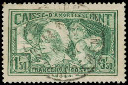 EMISSIONS DU XXe SIECLE - 269   Provinces Françaises, 1f.50 + 3f.50 Vert-jaune, Obl., TB - Usados