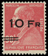 ** POSTE AERIENNE - 3   10Fr. Sur 90c. Rouge, Berthelot, ILE De FRANCE, TTB - 1927-1959 Mint/hinged