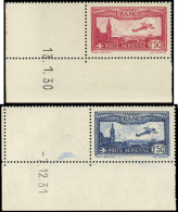 ** POSTE AERIENNE - 5 Et 6, 1f50 Carmin Et 1f50 Bleu, CD 13/1/30 Et 7/12/31, TB - 1927-1959 Ungebraucht