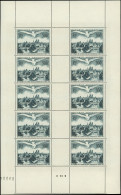 ** POSTE AERIENNE - 20  U.P.U., 500f. Vert Foncé, U.P.U, FEUILLET De 10 Timbres, TB - 1927-1959 Postfris