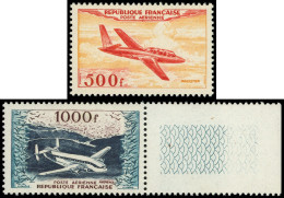 ** POSTE AERIENNE - 32 Et 33, 500f. Et 1000f., TB - 1927-1959 Postfris