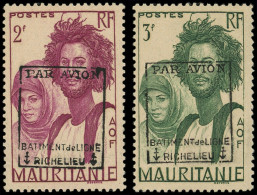 ** Poste Aérienne Militaire -  4/5 : 2f. Lilas-rose Et 3f. Vert De Mauritanie, BATIMENT De LIGNE RICHELIEU, TB - Posta Aerea Militare