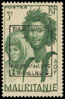 ** Poste Aérienne Militaire -  5 : 3f. Vert De Mauritanie, Surch. BATIMENT De LIGNE RICHELIEU, TB. C - Poste Aérienne Militaire