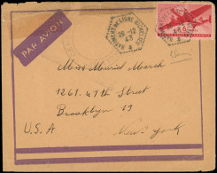 Let Poste Aérienne Militaire -  Etats-Unis PA 26 Obl. Càd Hexag. BATIMENT De LIGNE RICHELIEU 26/12/43 S. Env. De Londres - Military Airmail