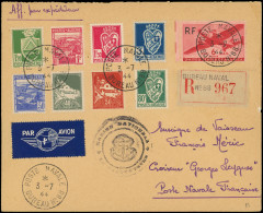 Let Poste Aérienne Militaire -  6c. Rouge Surch. RF, Algérie N°165, 171/73, 177, 181, 189 Et 191, Tous Obl. POSTE NAVALE - Posta Aerea Militare