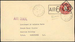 Let Poste Aérienne Militaire -  Env. Entier 2c. Carmin, Surch. MARSEILLE, Obl. AIR6MAIL Et Càd POSTE/NAVALE 15/12/( ), T - Militärische Luftpost