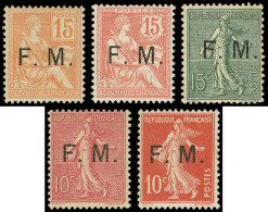 ** FRANCHISE MILITAIRE - 1/5  Mouchon Et Semeuse, TB - Military Postage Stamps