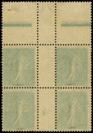 ** FRANCHISE MILITAIRE - 3    15c. Vert-olive, BLOC De 4 Mill.4, Impr. RECTO-VERSO Des Timbres, Bdf Inter Galvano, TB - Military Postage Stamps