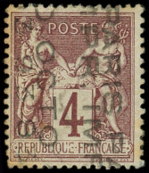 (*) PREOBLITERES - 14a Sage,  4c. Lilas-brun, Surch. Verticale OCTO Sans Quantième, TTB. S - 1893-1947