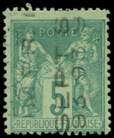(*) PREOBLITERES - 15a Sage,  5c. Vert, SEPT 93, Sans Quantième, TB - 1893-1947