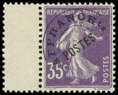 ** PREOBLITERES - 62  Semeuse Camée, 35c. Violet, Bdf, TB - 1893-1947