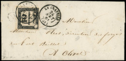 Let TAXE - 2   10c. Noir Typo T I, Jolie VARIETE D'impression, Obl. Càd T15 LA GRAVELLE 24/8/61 S. LAC, RR, TB - 1859-1959 Storia Postale