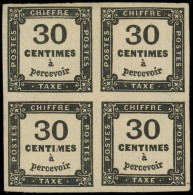 * TAXE - 6   30c. Noir, BLOC De 4, Ch. Légère, Très Frais Et TB - 1859-1959 Neufs