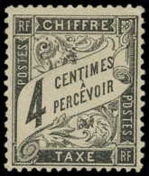 * TAXE - 13   4c. Noir, Ch. Légère, TB - 1859-1959.. Ungebraucht