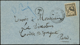 Let TAXE - 20  50c. Noir, Obl. Triangle S. Env. De St PETERSBOURG Pour Paris 5/12/94, TB. J - 1859-1959 Covers & Documents
