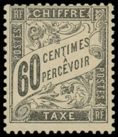* TAXE - 21  60c. Noir, Inf. Trace De Ch., TB. C - 1859-1959 Mint/hinged
