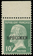 ** COURS D'INSTRUCTION - 170-CI 1  Pasteur, 10c. Vert, Surchargé SPECIMEN, Bdf, TB - Cours D'Instruction