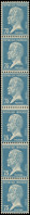 * ROULETTES - 15  Pasteur, 75c. Bleu, BANDE Verticale De 6, Inf. Ch. S. Le 1er Timbre, TB - Coil Stamps