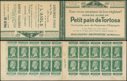 CARNETS (N° Yvert) - 170-CP2   Pasteur, 10c. Vert, N°170, S. 93, Villes De Normandie, Sur Feuillet 1, DOUBLE IMPRESSION - Other & Unclassified