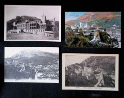 Cp, Monaco, La Palais Du Prince, La Tête De Chien, Prince's Palace, LOT DE 4 CARTES POSTALES - Palacio Del Príncipe