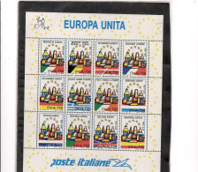 " EUROPA UNITA 1993 " -  FOGLIETTO CON LE BANDIERE DEGLI STATI MEMBRI - 1991-00: Ungebraucht