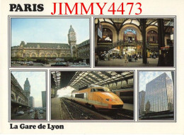 CPM - PARIS ET SES MERVEILLES - La Gare De Lyon - Edit. " GUY " Paris - Gares - Avec Trains