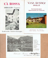 Souvenirs D'un Séjour à Origlio (Lugano, Suisse) : Dépliants + Carte + Facture, 1963 - Dépliants Touristiques