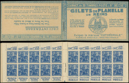 CARNETS (N° Yvert) - 257-C3    Jeanne D'Arc, 50c. Bleu, N°257a, T I, S. 171, GILETS De FLANELLE, TB - Sonstige & Ohne Zuordnung