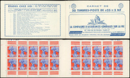 CARNETS (N° Yvert) - 1234-C2    Marianne à La Nef, 0,25 Bleu Et Rouge, N°1234a, T I, S. 2-60, ASSURANCES VIE, N°03177 Da - Autres & Non Classés