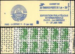 CARNETS (N° Yvert) - 2186-C1    Liberté, 1,40 Vert, Carnet De 20, Conf. 8, Annulation Des Rebuts Daté 2/11/81, TB - Otros & Sin Clasificación