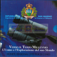 1999 - FDC DIVISIONALE + 1000 L. ARGENTO - San Marino