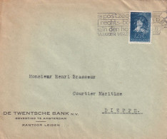 Envelop 6 Dec 1937 Leiden (machine Stempel) Met 12 1/2 Cent Kinderzegel Naar Dieppoe (Belgie) - Lettres & Documents