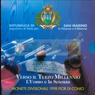 1998 - FDC DIVISIONALE + 1000 L. ARGENTO - San Marino