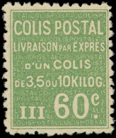 ** COLIS POSTAUX  (N° Et Cote Maury) - 28F  60c. Vert, NON EMIS, Grande RARETE, Superbe, Certif. JF Brun - Ungebraucht