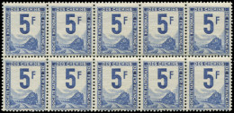 ** COLIS POSTAUX  (N° Et Cote Maury) - Timbres Pour Petits Colis 34sf : 5f. Outremer, SANS Filigrane, BLOC De 10, TB - Sonstige & Ohne Zuordnung