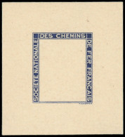 (*) COLIS POSTAUX  (N° Et Cote Maury) - Timbres Pour Petits Colis Locomotive, épreuve Du Cadre Seul, En Bleu, Sans La Va - Other & Unclassified