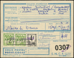 Let COLIS POSTAUX  (N° Et Cote Maury) - Timbres Pour Petits Colis 40 Et 51 : 4f. Et 200f. (2) Surch. SPECIMEN Et Obl. S. - Autres & Non Classés