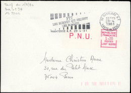 Let Spécialités Diverses - L.S.A. 96 : LS07 92050 PNU 1,20, Type 5B Lilas-rose Obl. Méc. Nanterre R.P. 28/4/81 S. Env. 1 - Briefe U. Dokumente