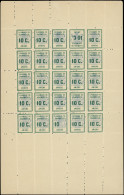 ** Spécialités Diverses - TIMBRES DE GREVE, AMIENS 1 : 10c. Vert Et Outremer, La FEUILLE De 25 Avec Les Variétés, TB - Otros & Sin Clasificación